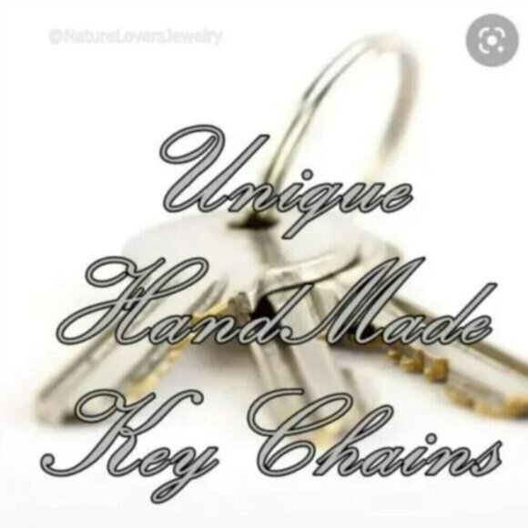 #1 Dad Gift! Fishing Lure Key Chain - Black Onyx + Metal Spoon Lure Key Ring! - Picture 4 of 11